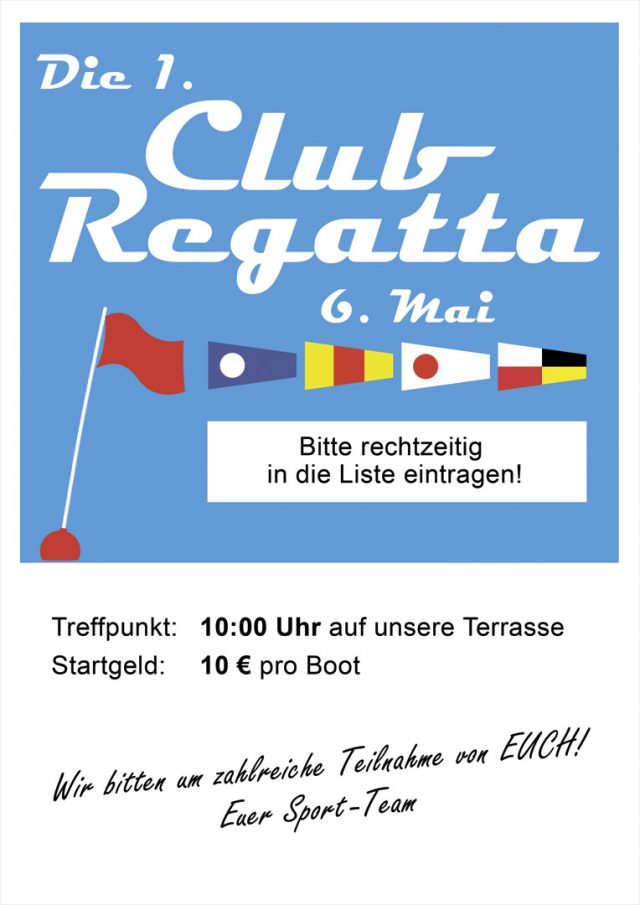1. Club-Regatta 2018 - Plakat © M. Pichura